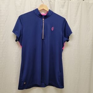 EP Pro NEW YORK POLO, SIZE L COLOR: NAVY/PINK